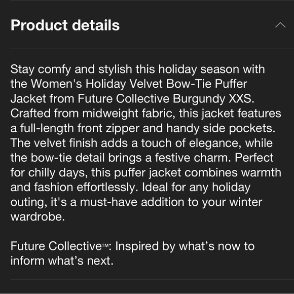 đź’•Future Collective Jacket with Velvet Texture and High Collar size M - Picture 5 of 7